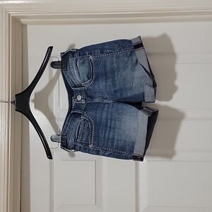 Express 2 midi denim shorts